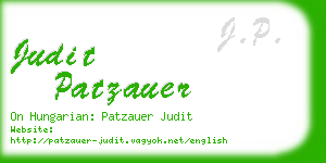 judit patzauer business card